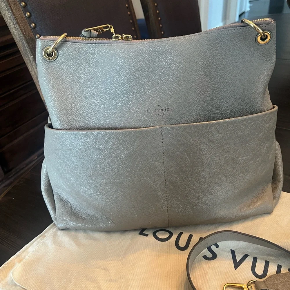 Maida Hobo RARE turtledove Louis Vuitton shoulder crossbody bag authentic - Picture 2 of 5